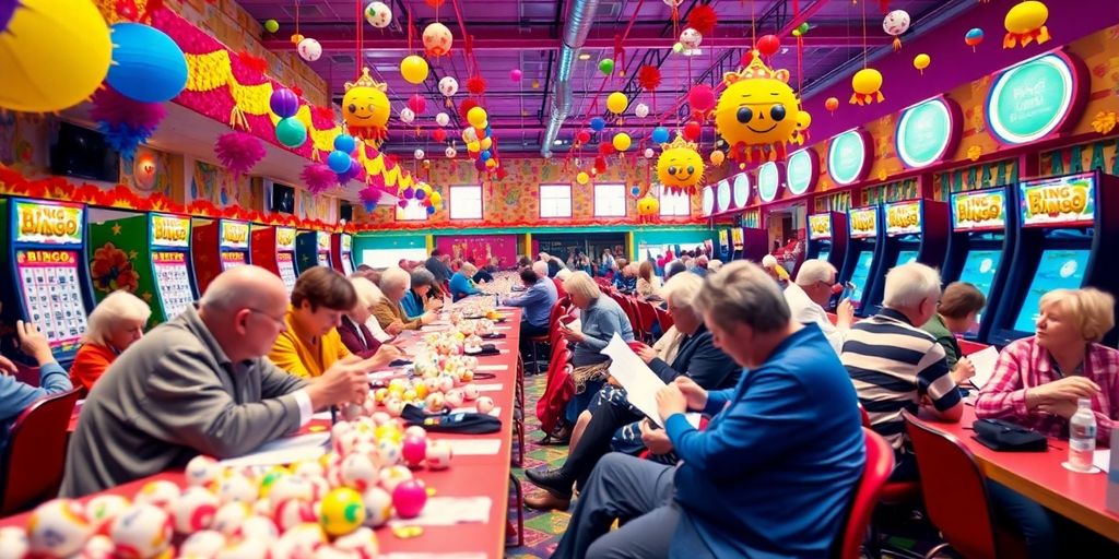 Players enjoying Bingo Plus in a lively hall.