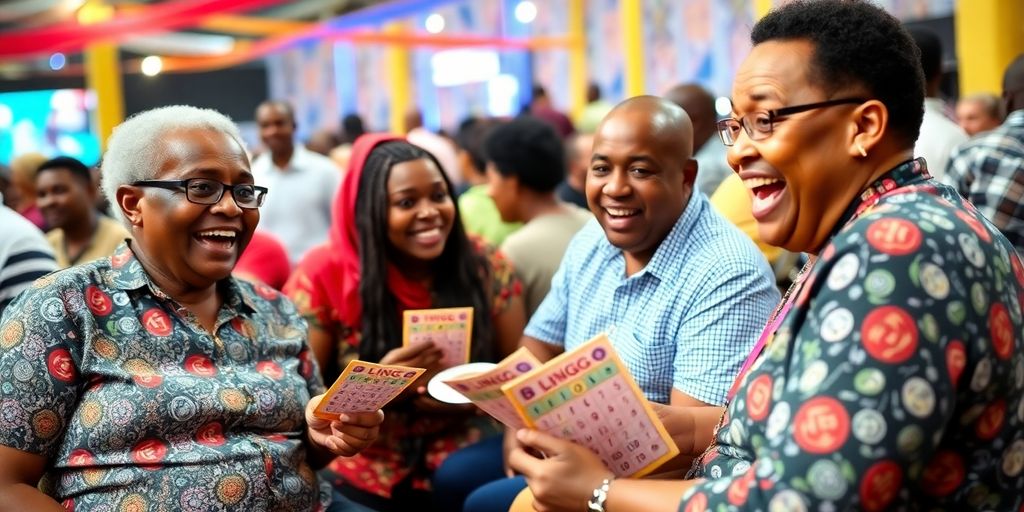 Players joyfully engaging in Bingo Plus game in Sibonga.