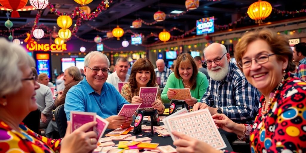 Players having fun at Bingo Plus in Amlan.