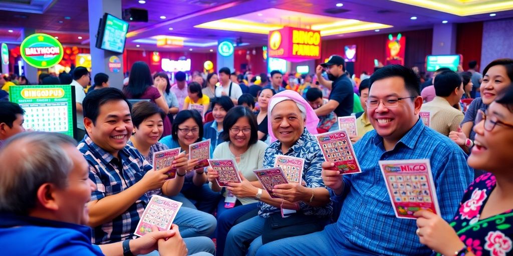 Players enjoying Bingo Plus in a lively setting.